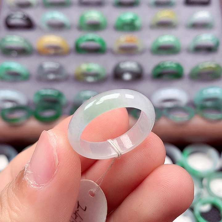 翡翠未镶嵌戒指17-18号