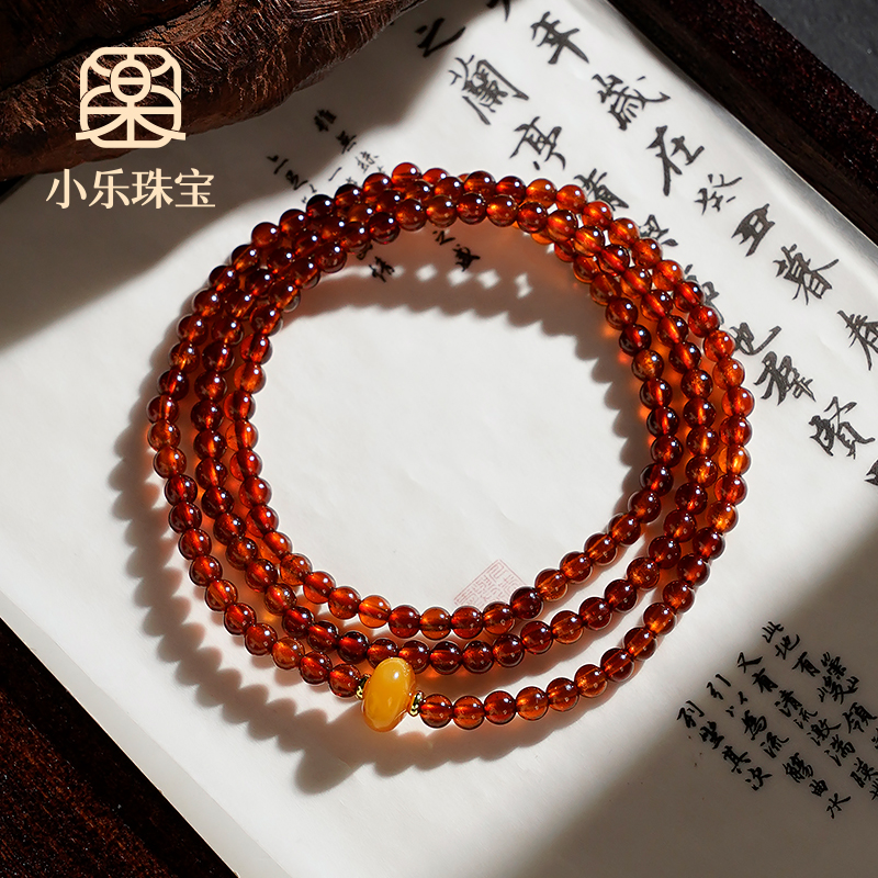 浓郁高品质石榴石三圈民族风女式手链多样性发一-10158