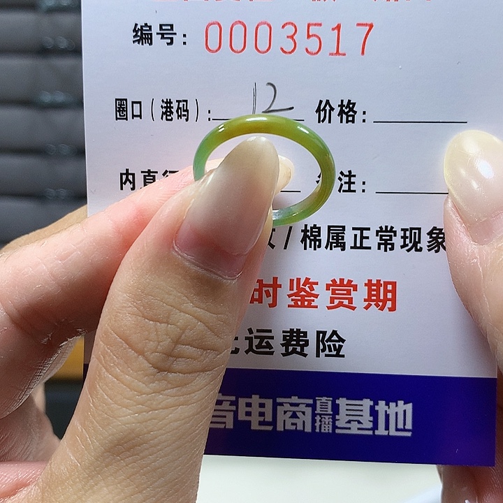 翡翠未镶嵌戒圈3517