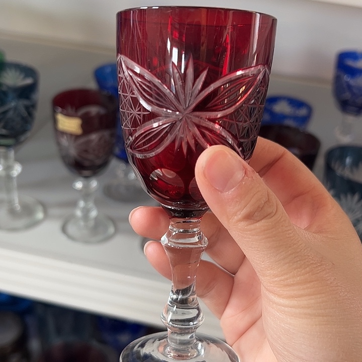 水晶玻璃平底款微瑕一个