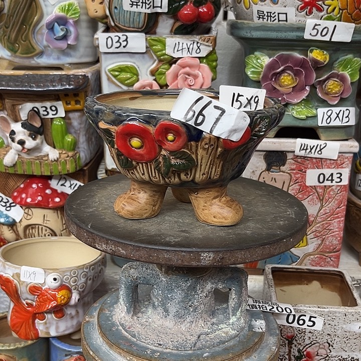 粗陶材质多肉花盆