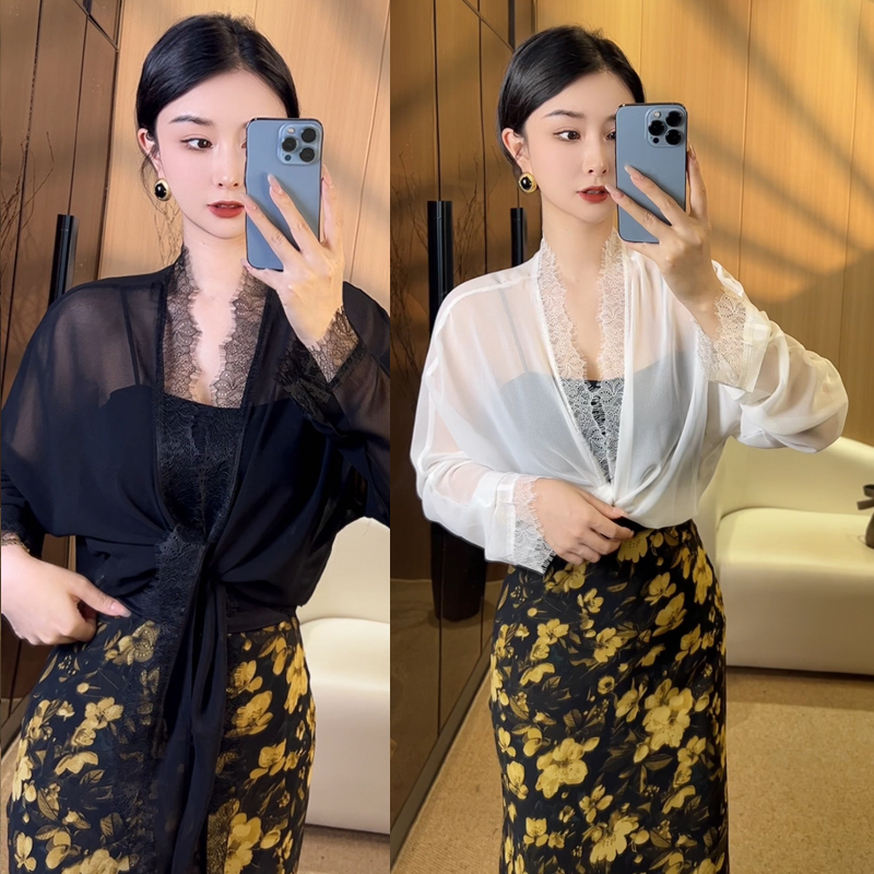 【欣欣精选】夏装新款百搭轻熟夏季薄款宽松防嗮打底长袖上衣5515