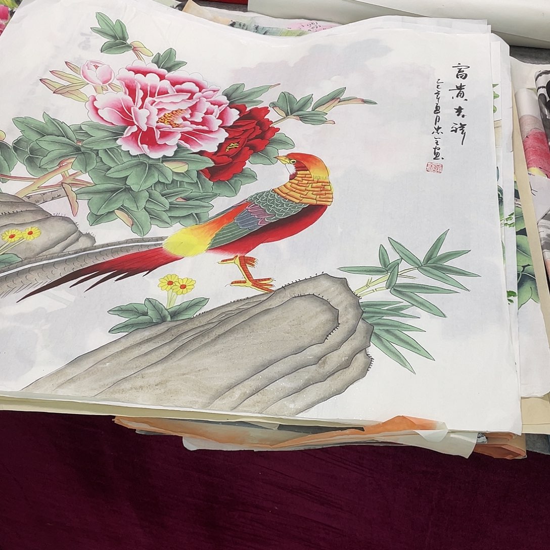 国画纯手绘国画山水花鸟