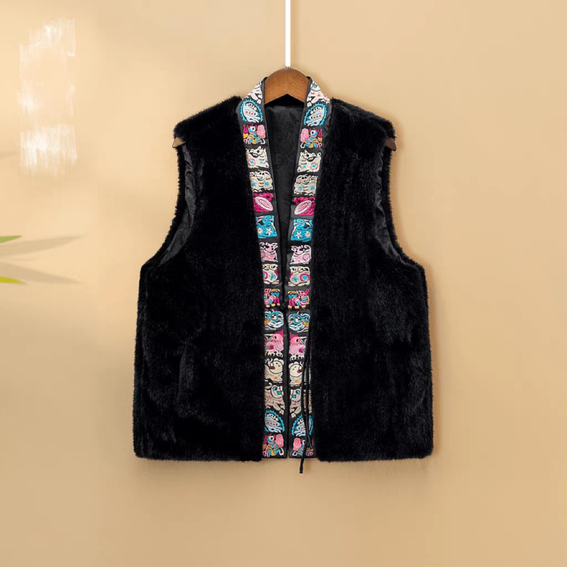 MJ-33 加绒加厚国风刺绣背心