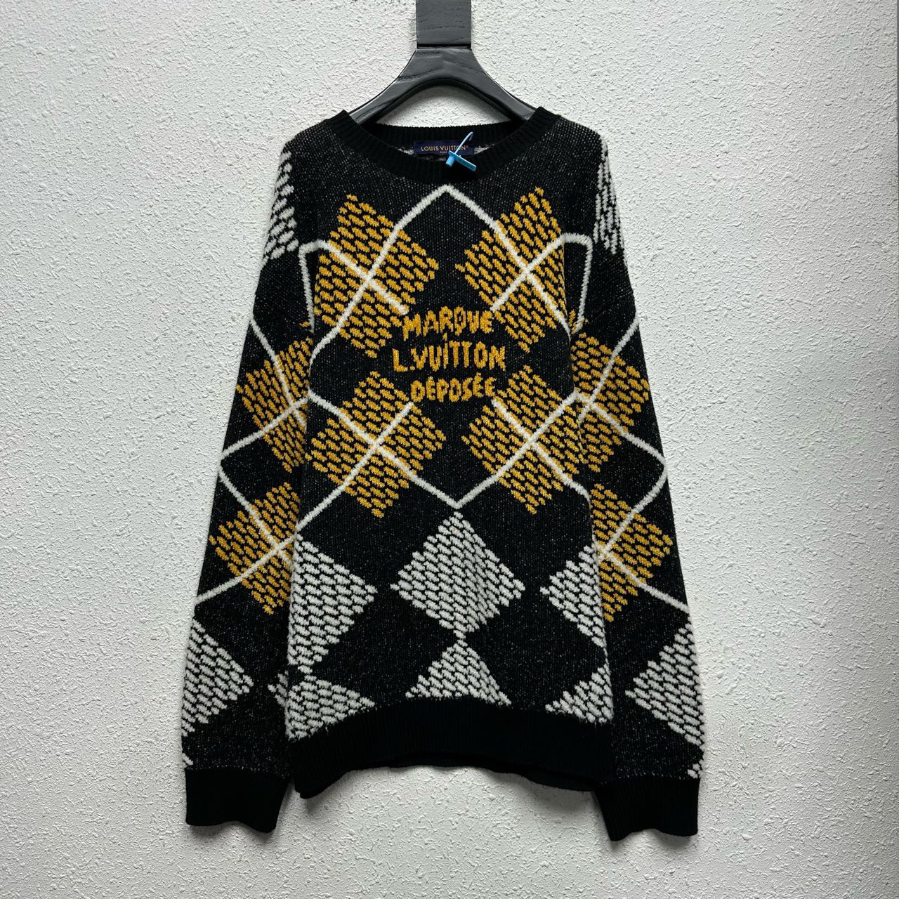 全新未使用 LouisVuitton/路易威登 棋盘格绵羊毛头衫 5L HZ13843