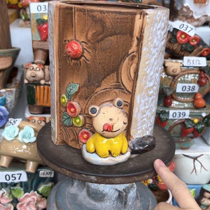 紫砂花盆粗陶材质多肉花盆