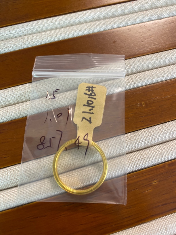克重1.01 15号 六芒星戒指 足金999