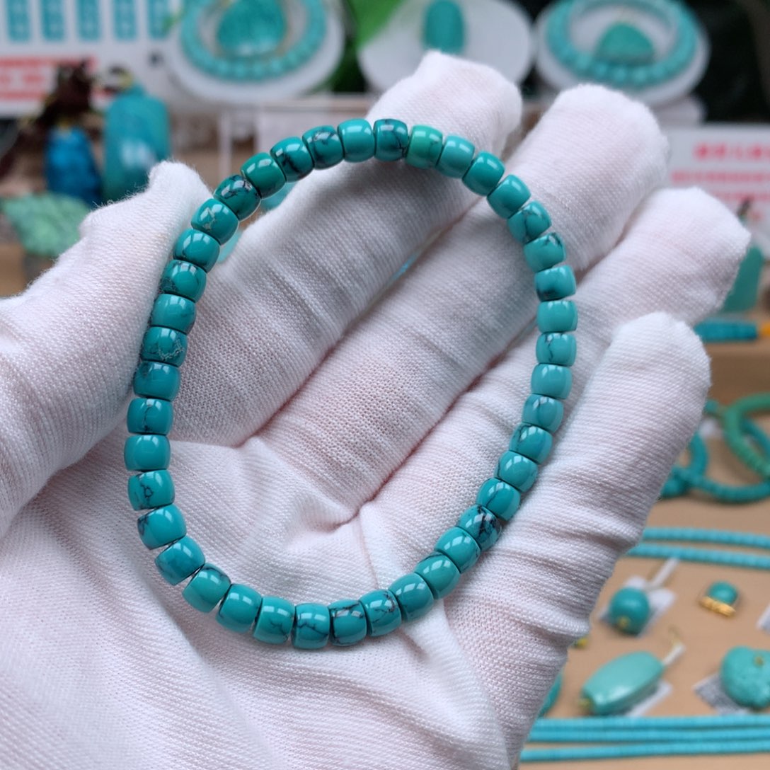 未镶嵌绿松石珠宝奇石5.6mm