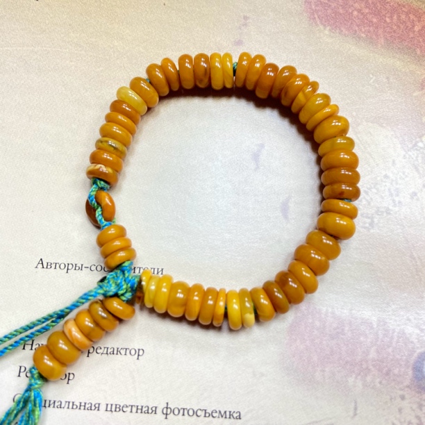 欧洲回流老蜜蜡盘缠扣子手工编织手串单圈气质百搭复古