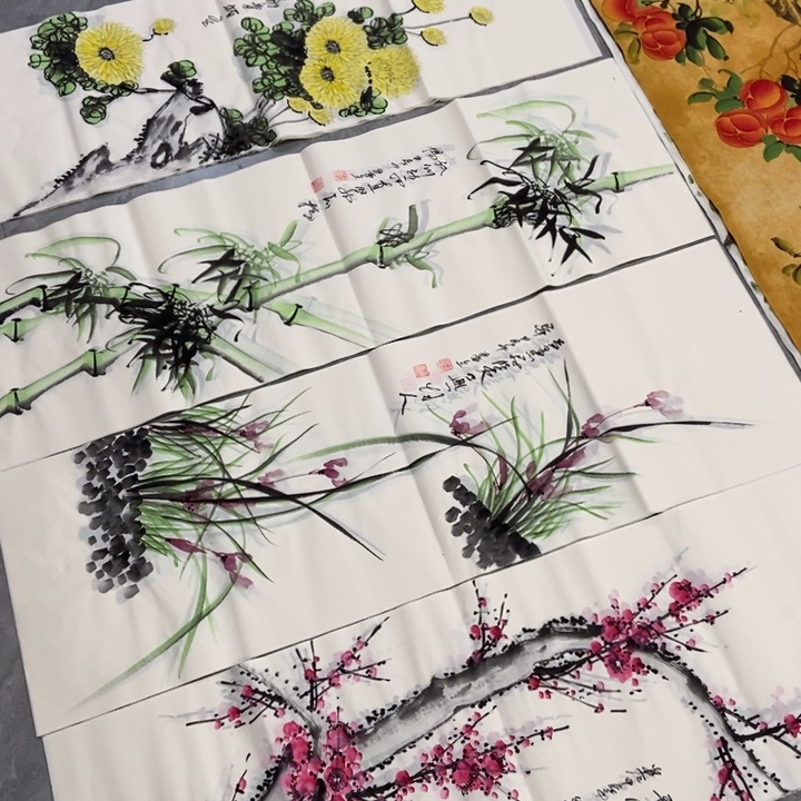 枕书斋画廊的直播间