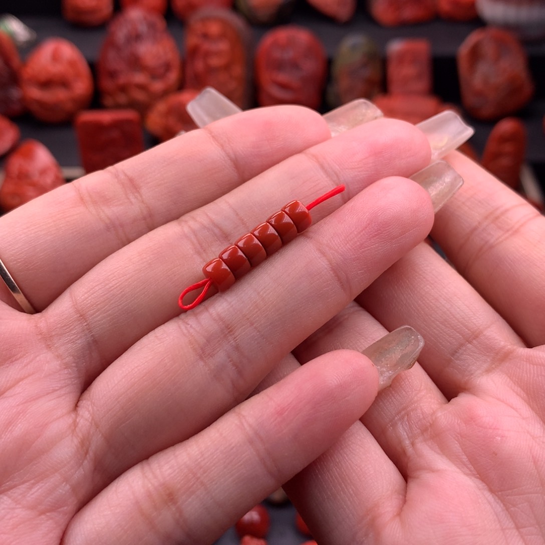 南红玛瑙南红川料精工直切隔片5.2mm未镶嵌