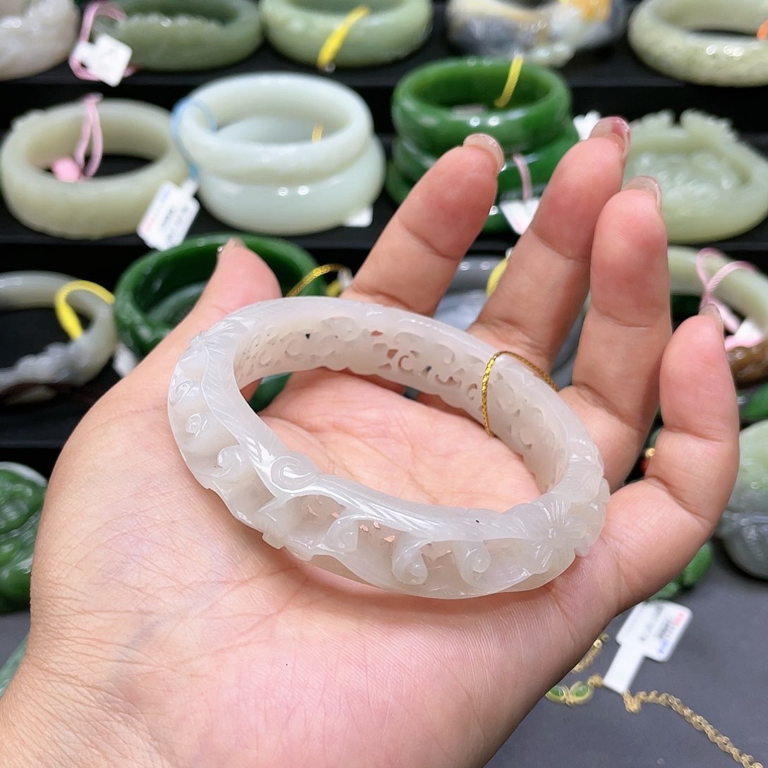 【闪购商品】和田玉手镯61圈口23未镶嵌