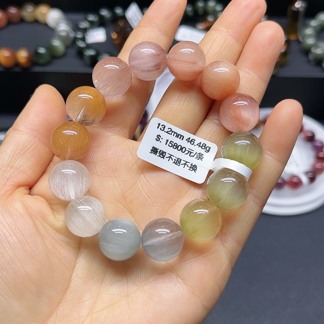 水晶手链未镶嵌天然水晶