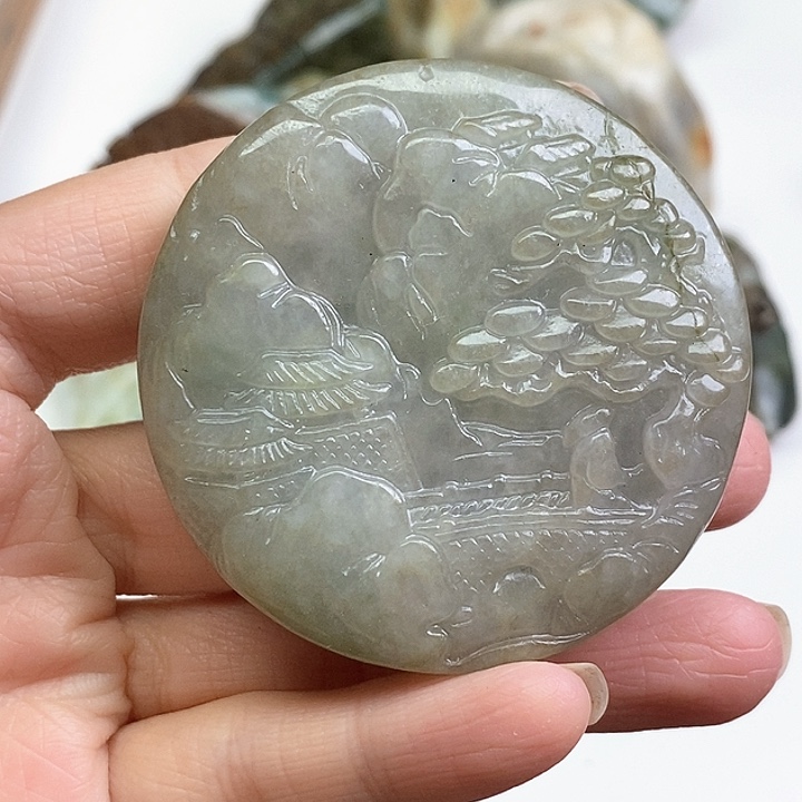 翡翠未镶嵌颈饰天然翡翠53