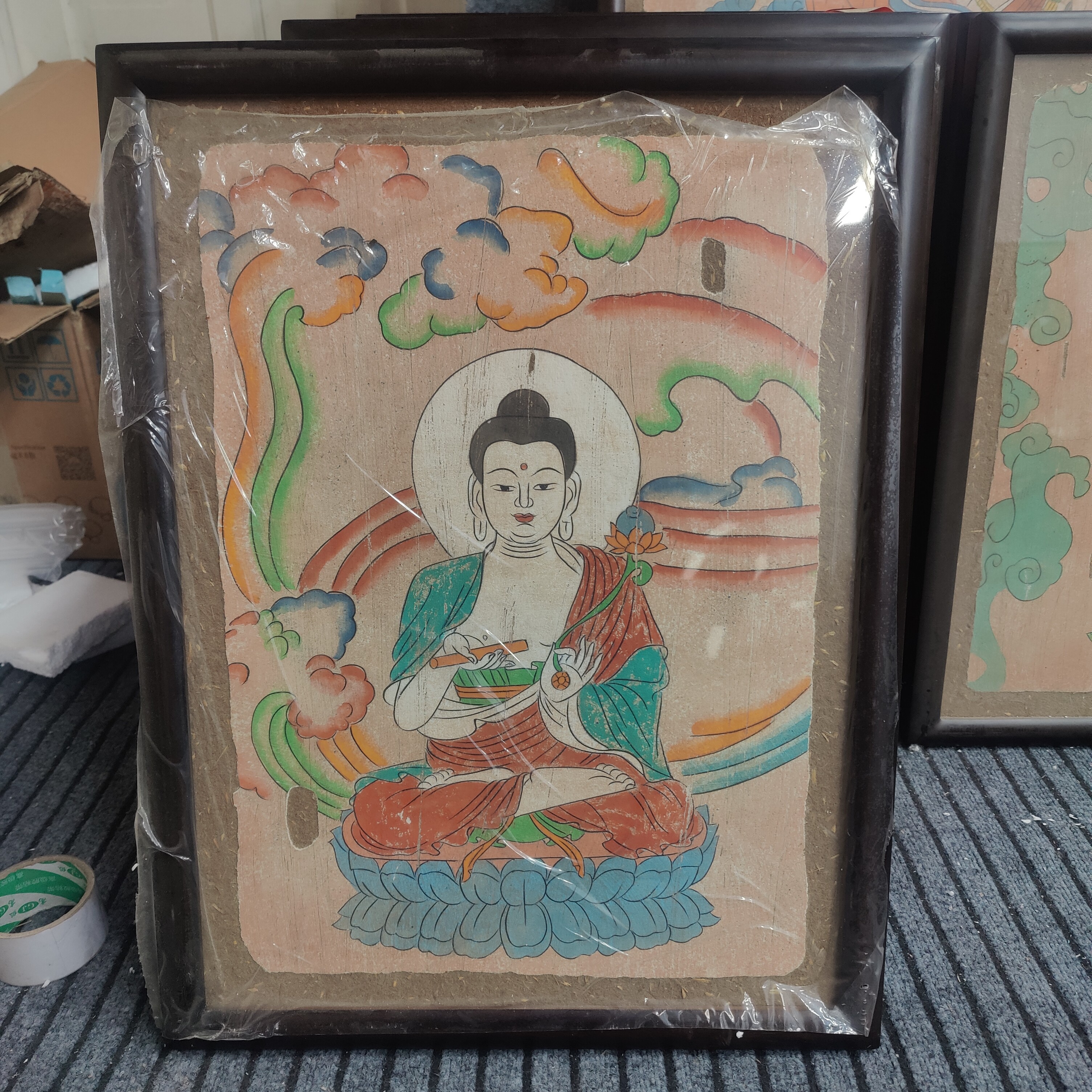 墙皮画尺寸64×49厘米