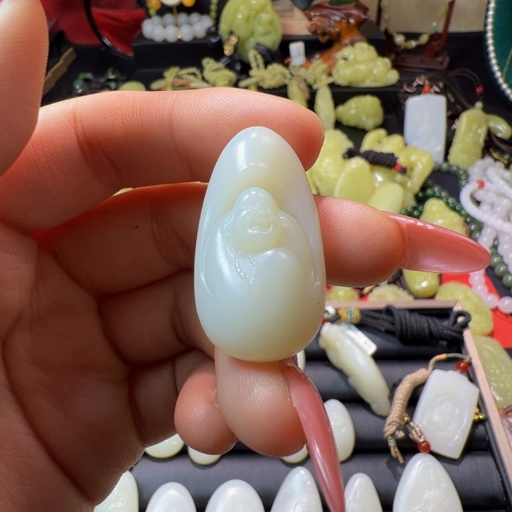 和田玉（白玉）颈饰未镶嵌米达