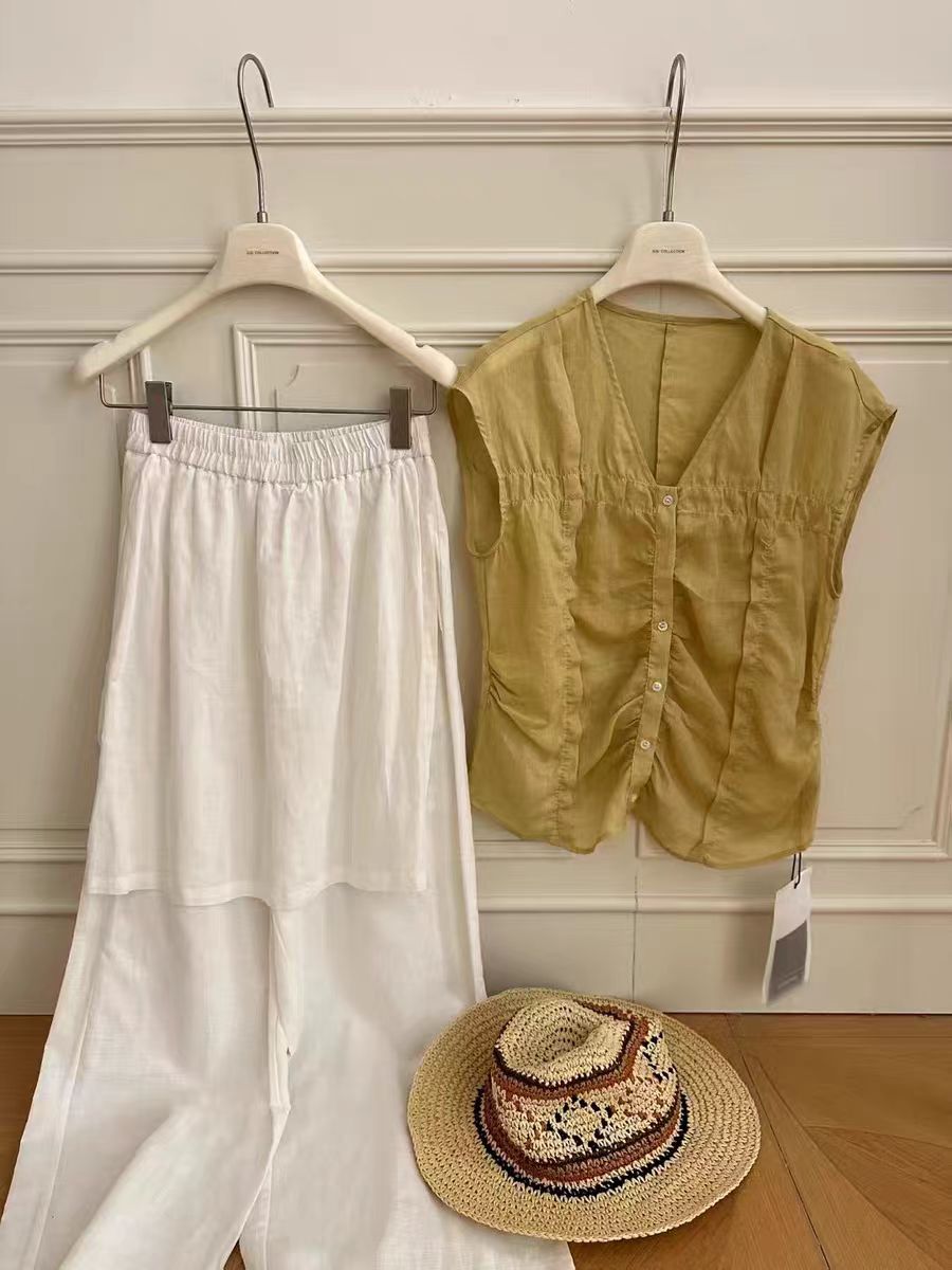 拾光家苎麻无袖上衣4454