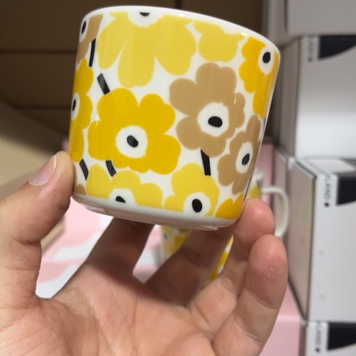 marimekko日限黄小花200ml手握