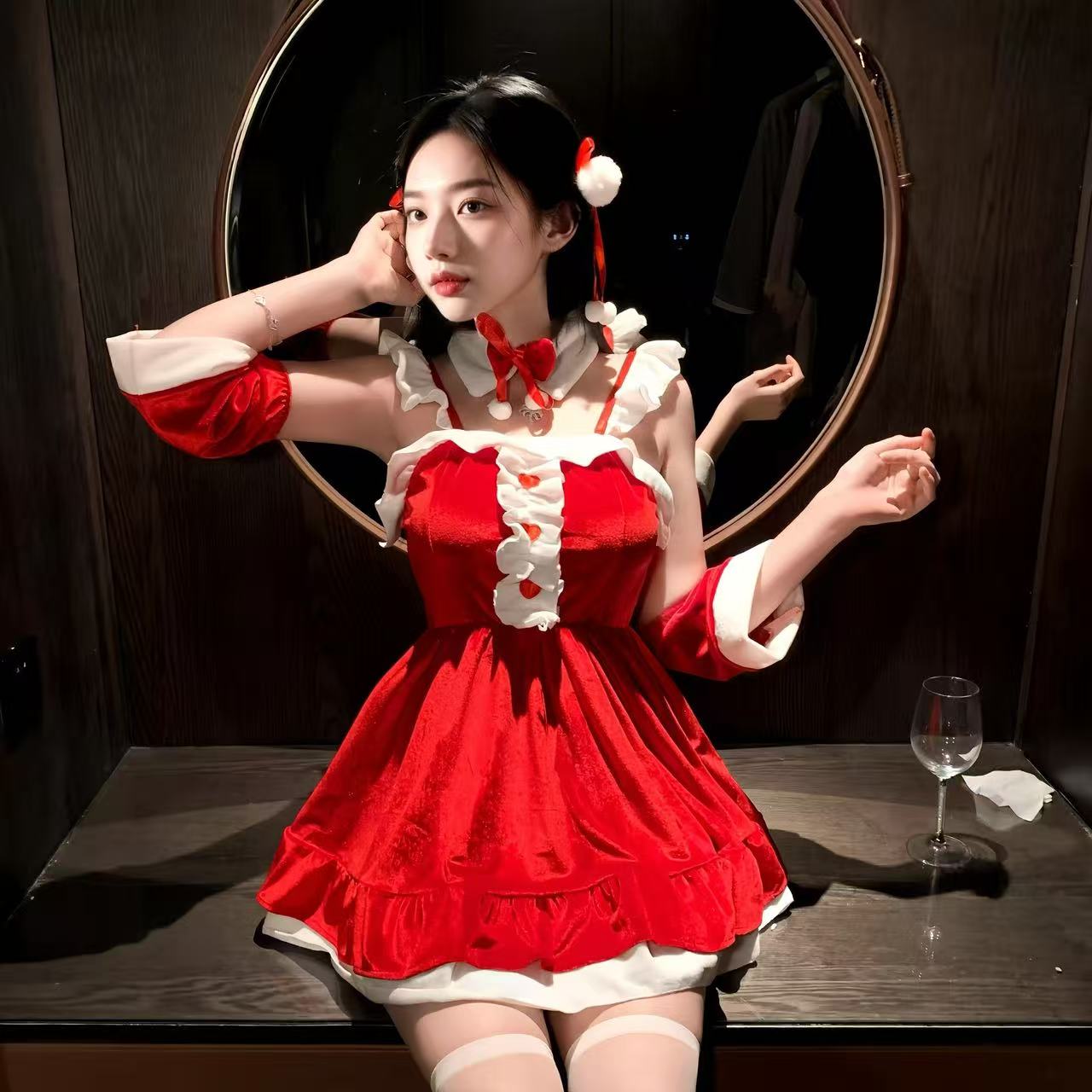圣诞款女装睡衣日常