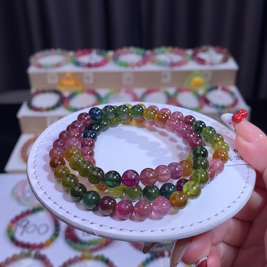 碧玺手链合金碧玺