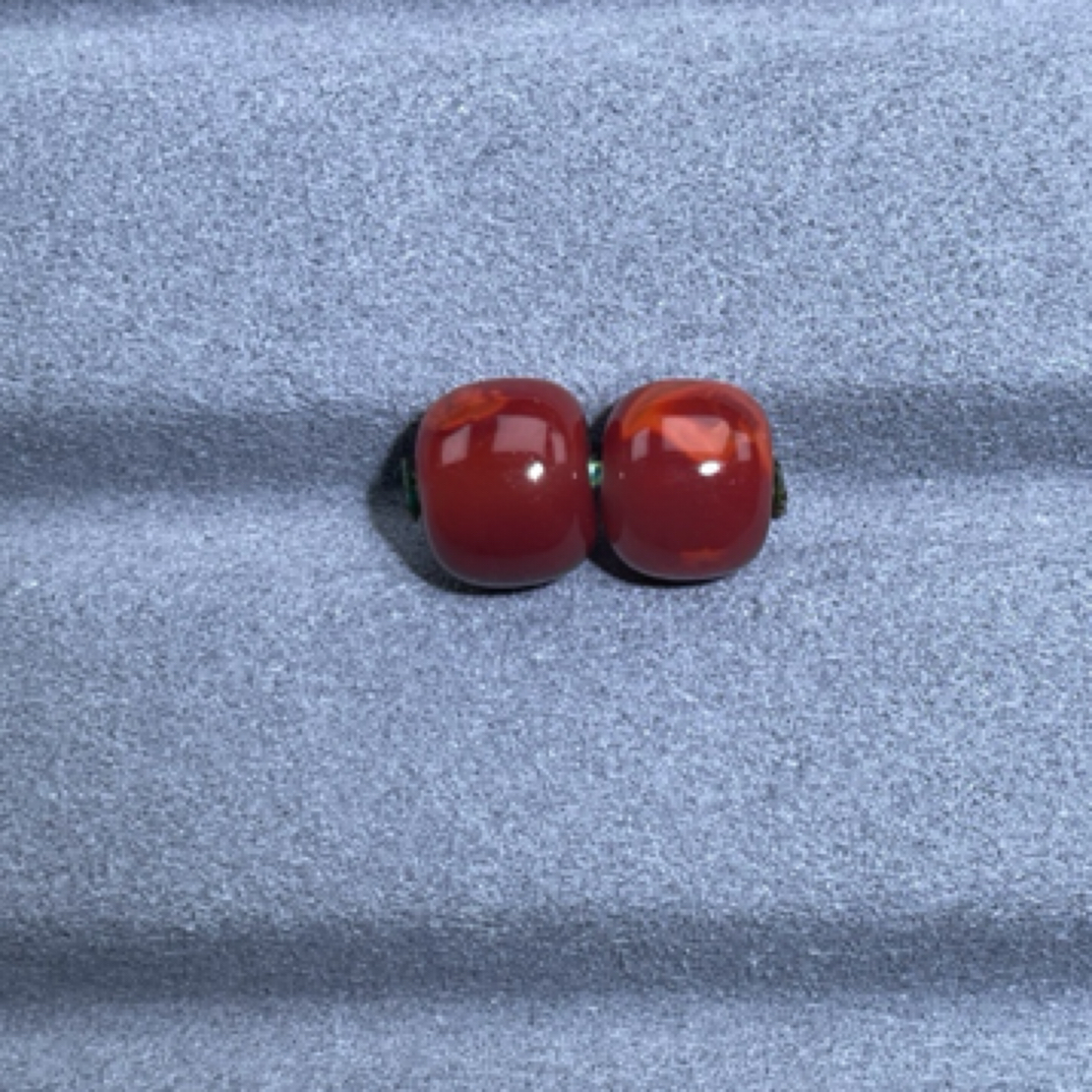 天然川料瓦西南红老型对珠9MM