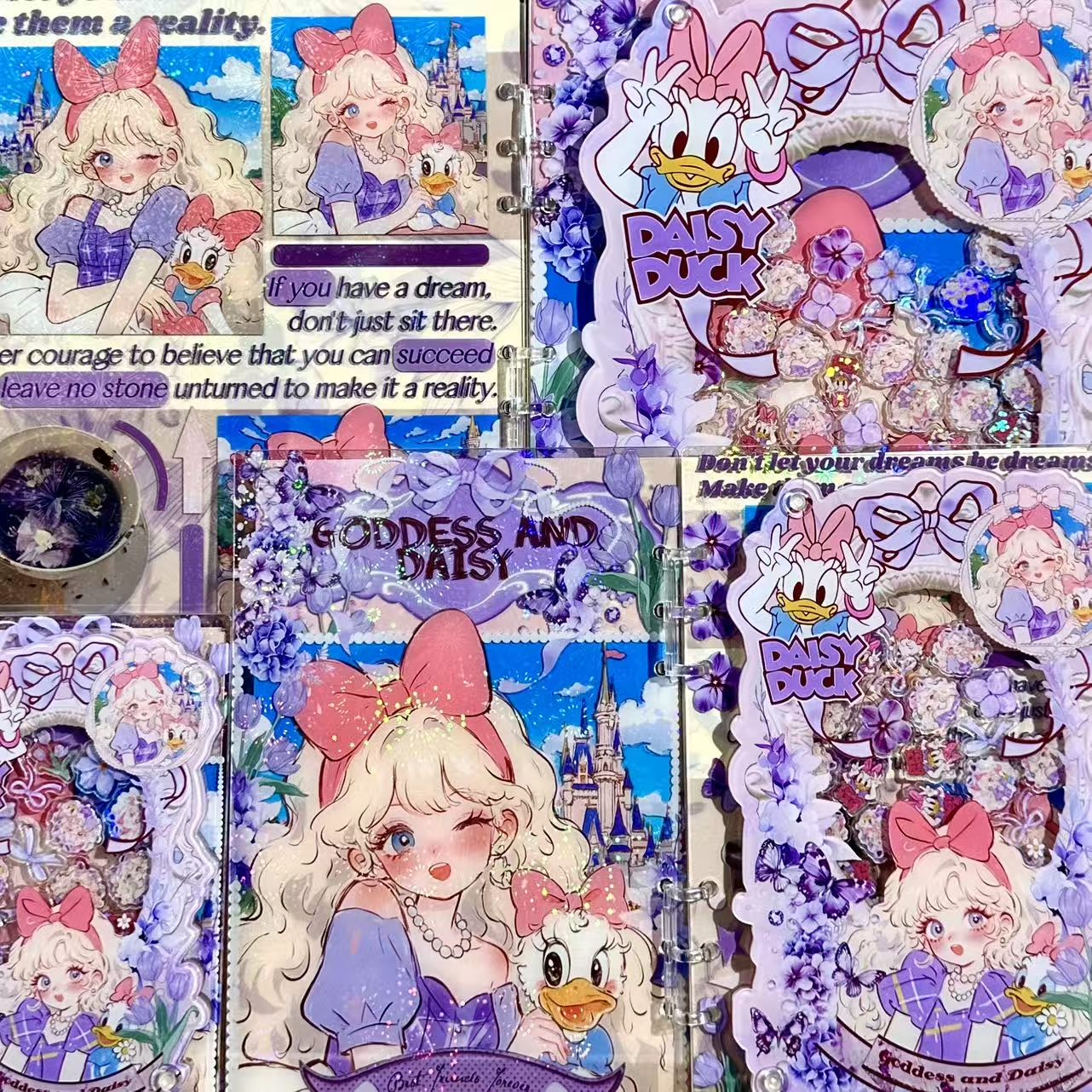 【黛西少女】高定摇摇本套餐活页本手工DIY收纳盒亚克力