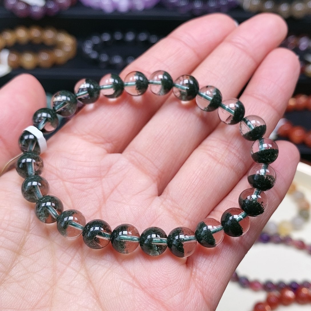 水晶手串未镶嵌绿幽灵