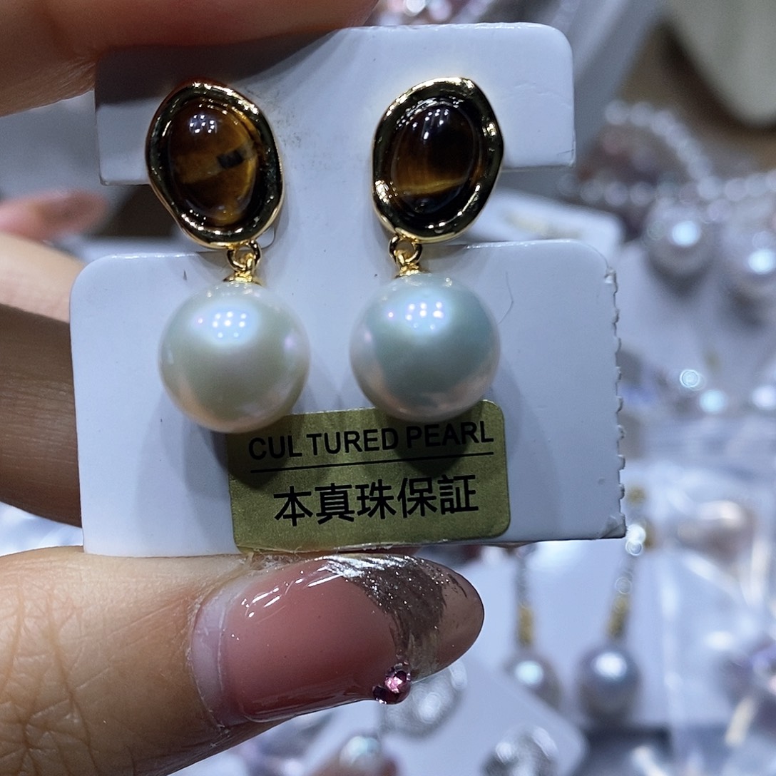 淡水珍珠吊坠银S925镶嵌