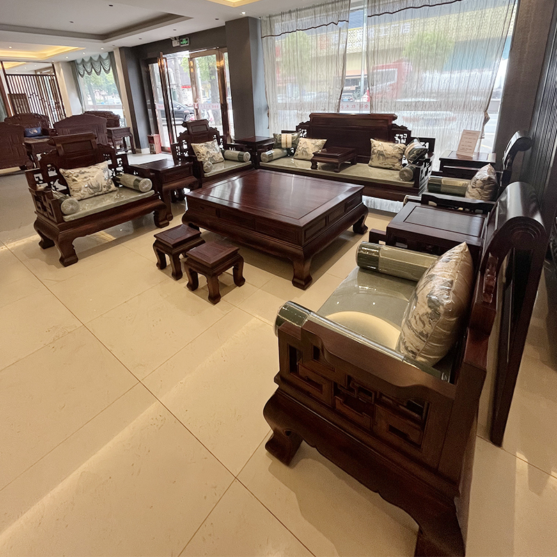 阔叶黄檀大卷书沙发十三件套