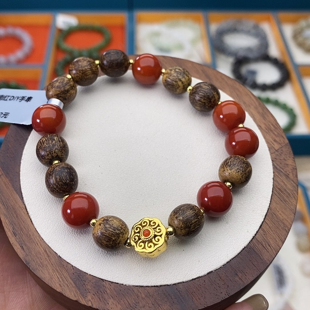 南红玛瑙未镶嵌手串A5