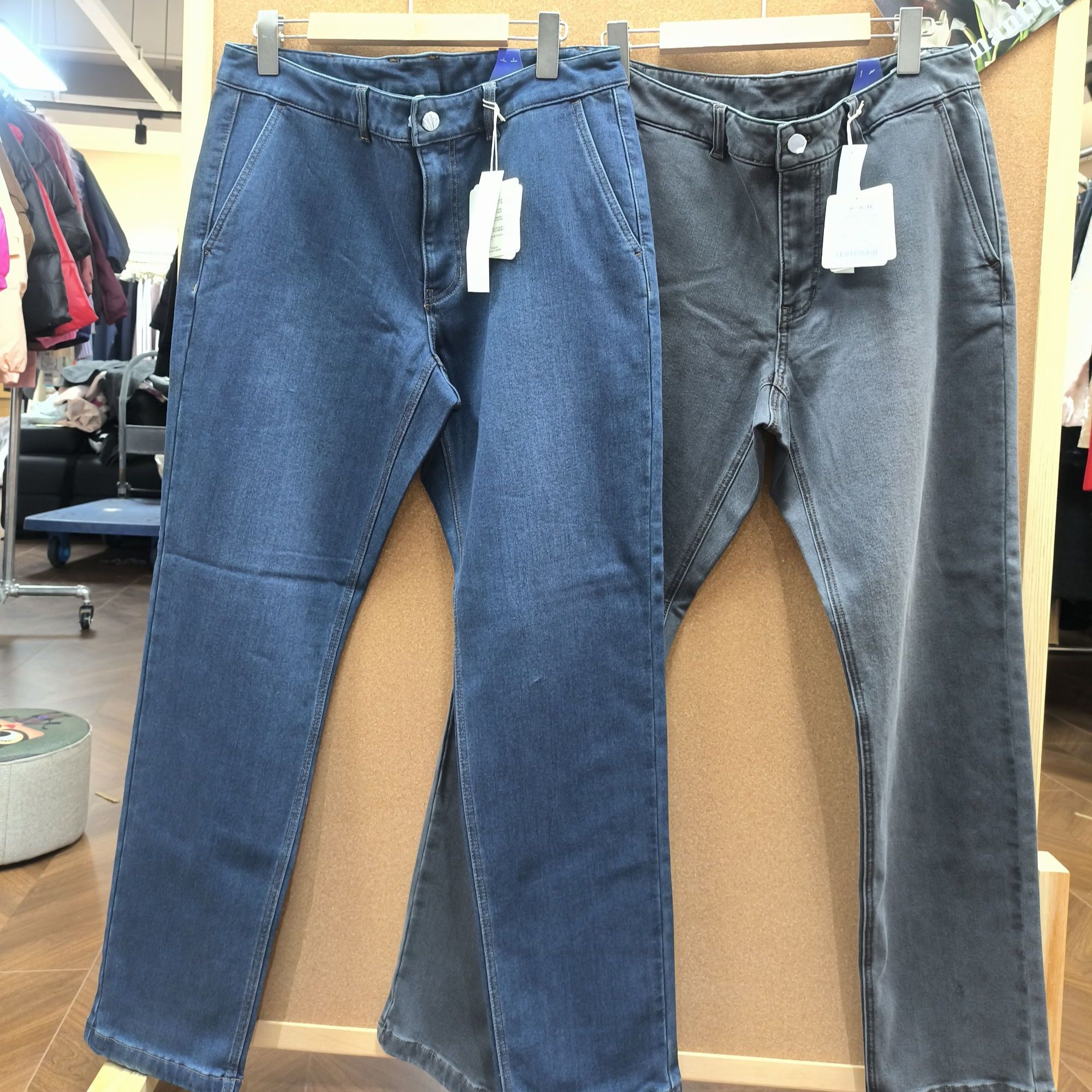 PG【休闲】韩国原单加绒本布重磨毛牛仔裤保暖舒适男款