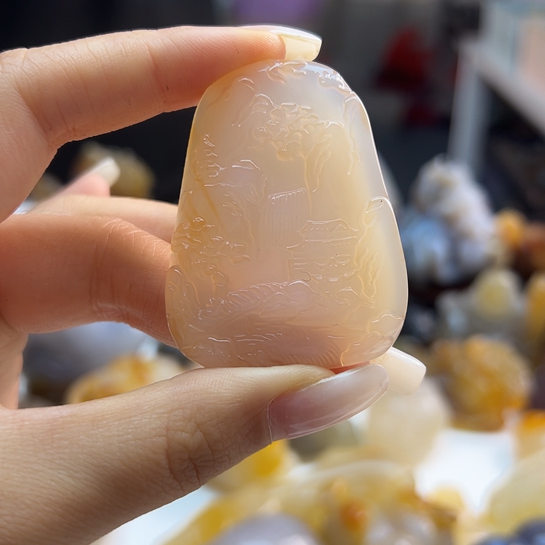 玛瑙/玉髓未镶嵌吊坠(不含链)