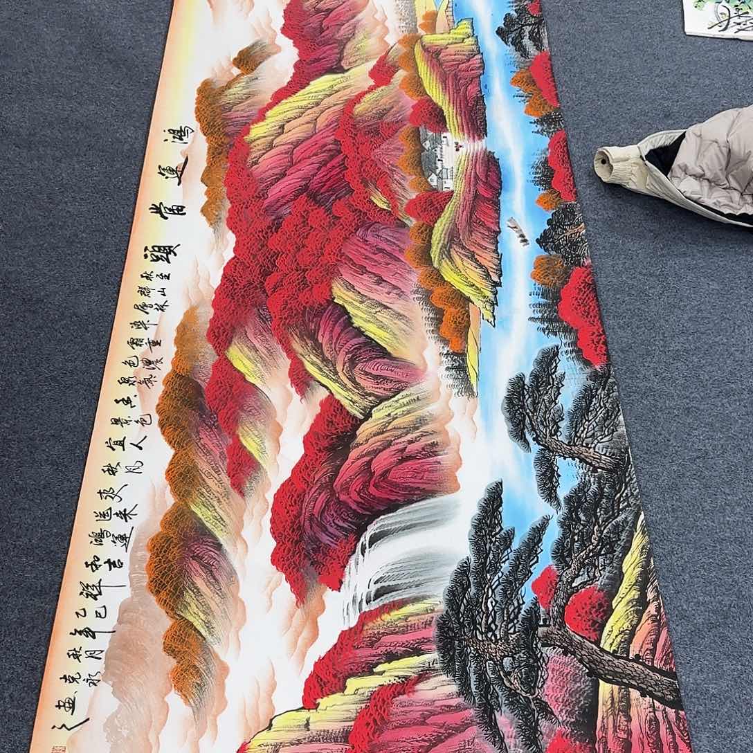 国画作品小姐姐放漏中