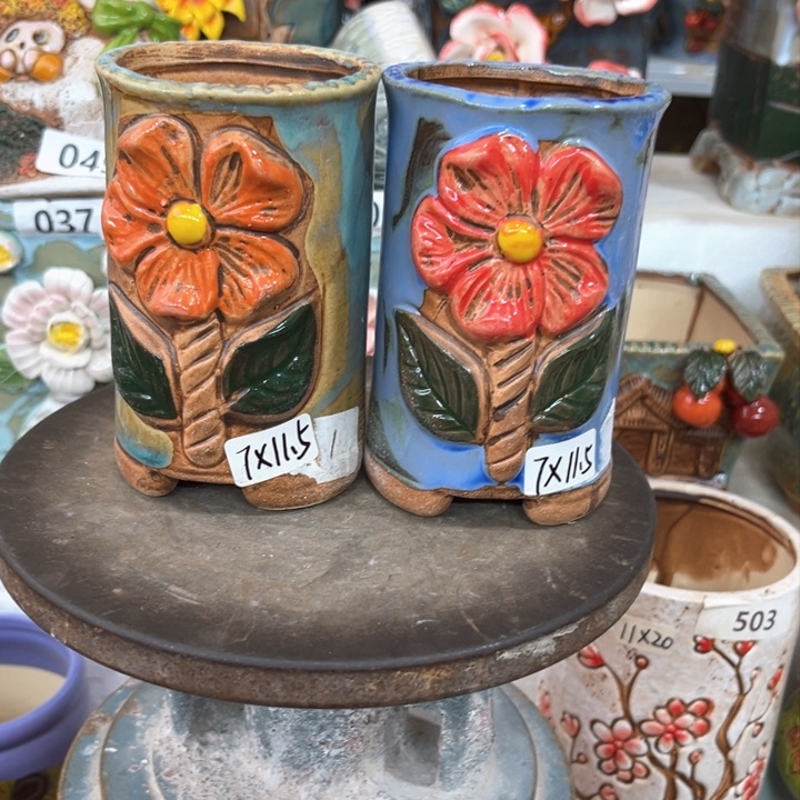 紫砂花盆粗陶材质多肉花盆