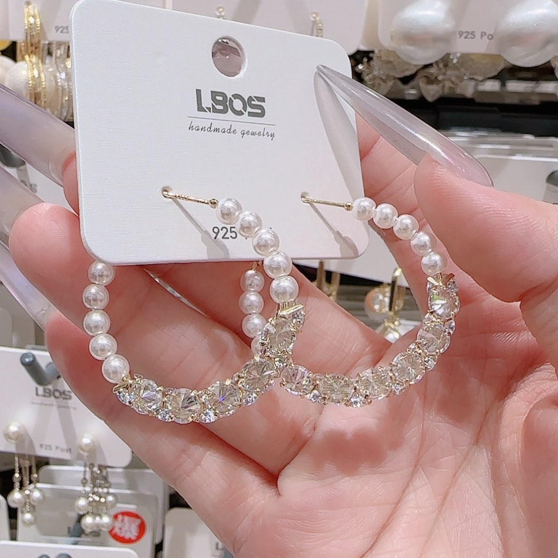 锆石铜合金925银耳环