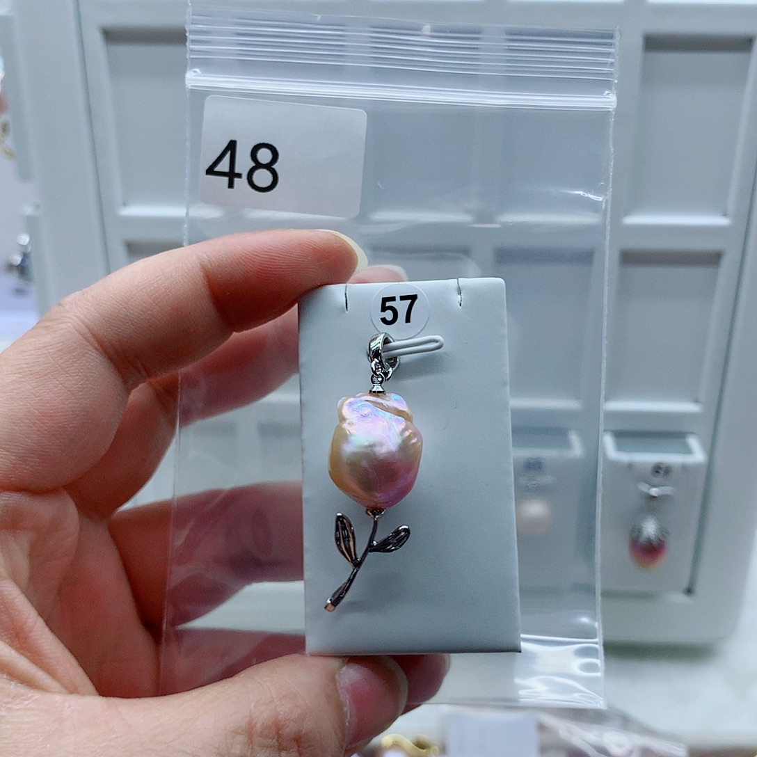 吊坠(不含链)淡水珍珠合金