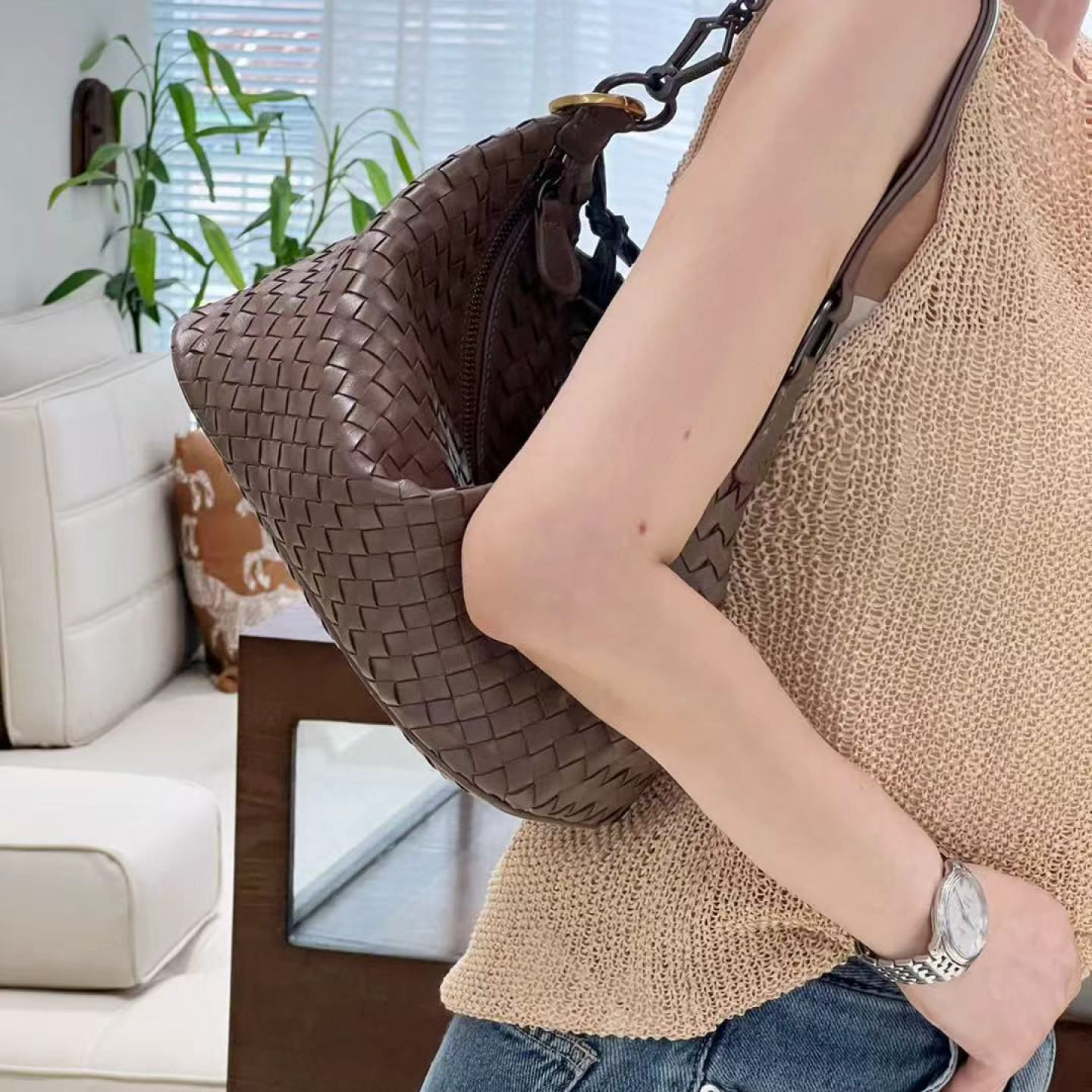 【大老板专属】【遛狗包】2025新款编织拉链开合单肩手提包女款