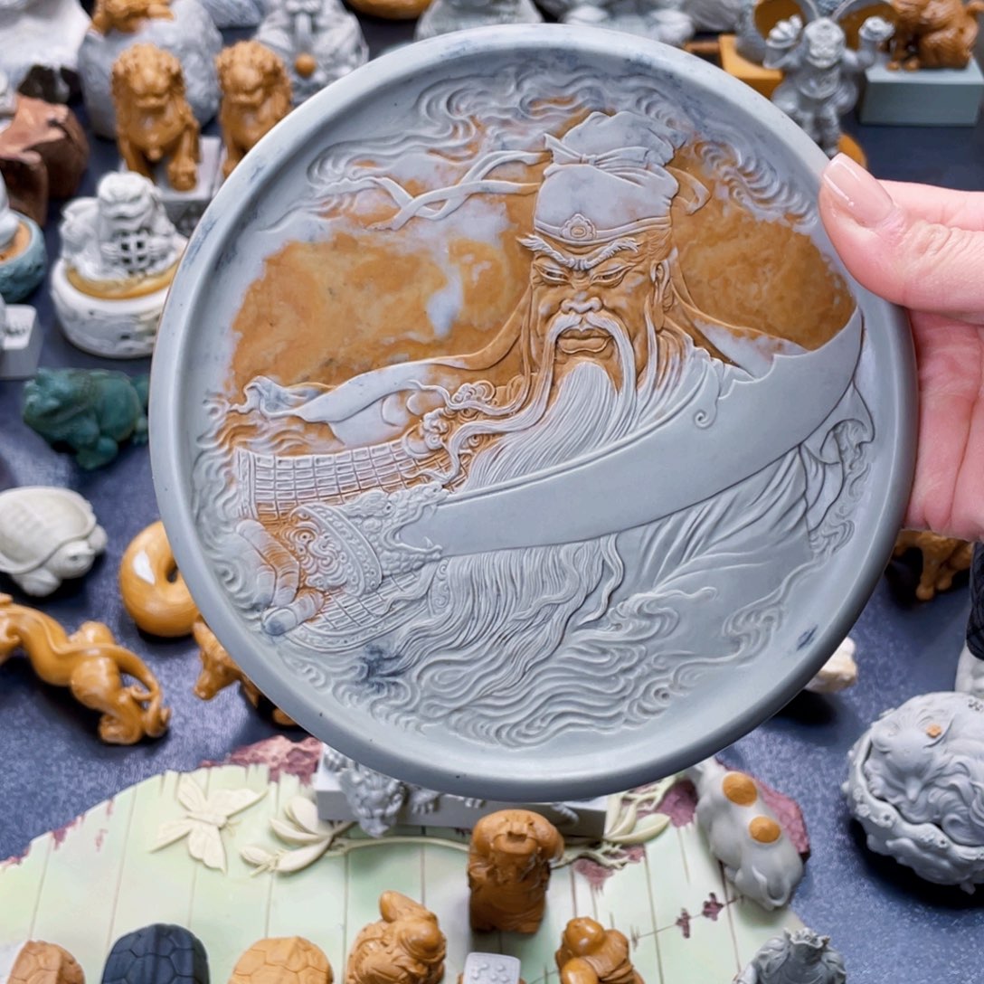 关公干泡台18公分精品手工