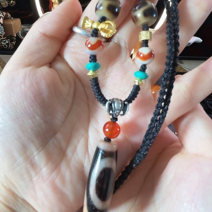 玛瑙/玉髓颈饰未镶嵌定制绳合金