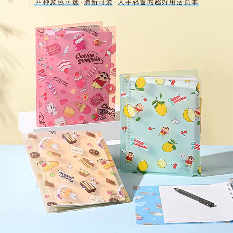 日本TACCIA仲林蜡笔小新限定可拆卸大容量B5活页本记事本