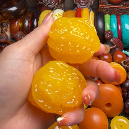 琥珀手串未镶嵌蜜蜡