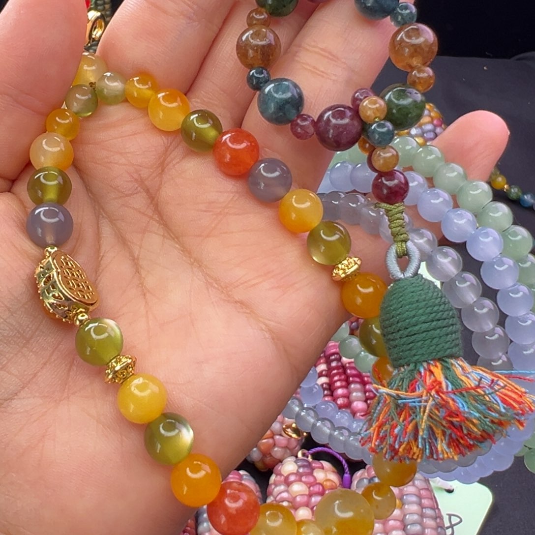 涤纶铜合金七彩文玩玉米