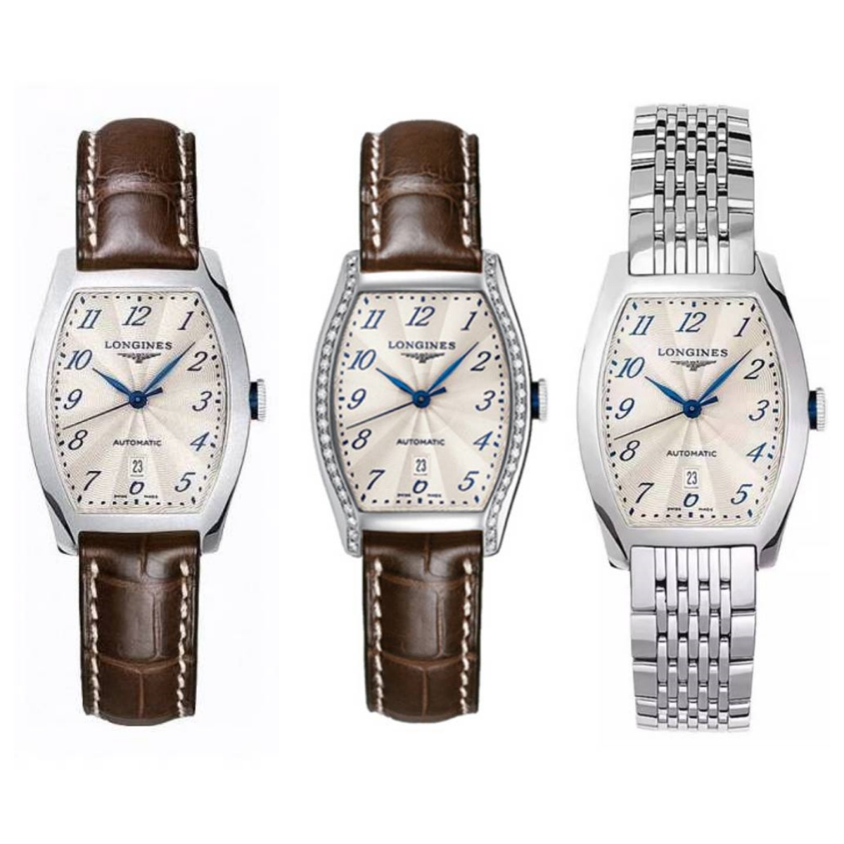 99新 Longines/浪琴 典藏142/机械/白盘数字/表径26-30.6mm/女士