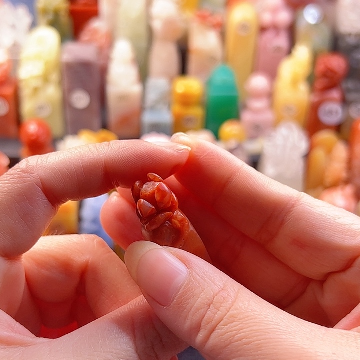 老挝石印石手工定制1.2厘米，牡丹