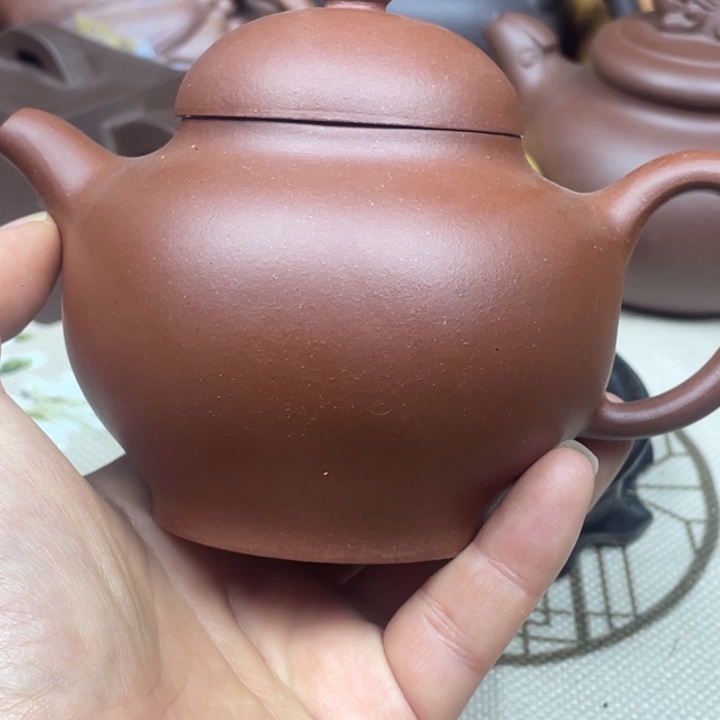 紫砂茶壶紫砂壶紫泥秋水260cc微微瑕
