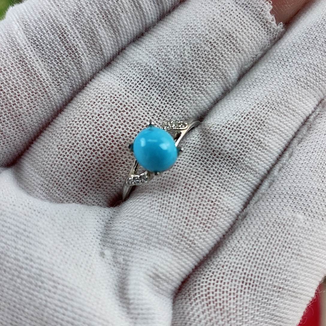 绿松石珠宝奇石银S925镶嵌