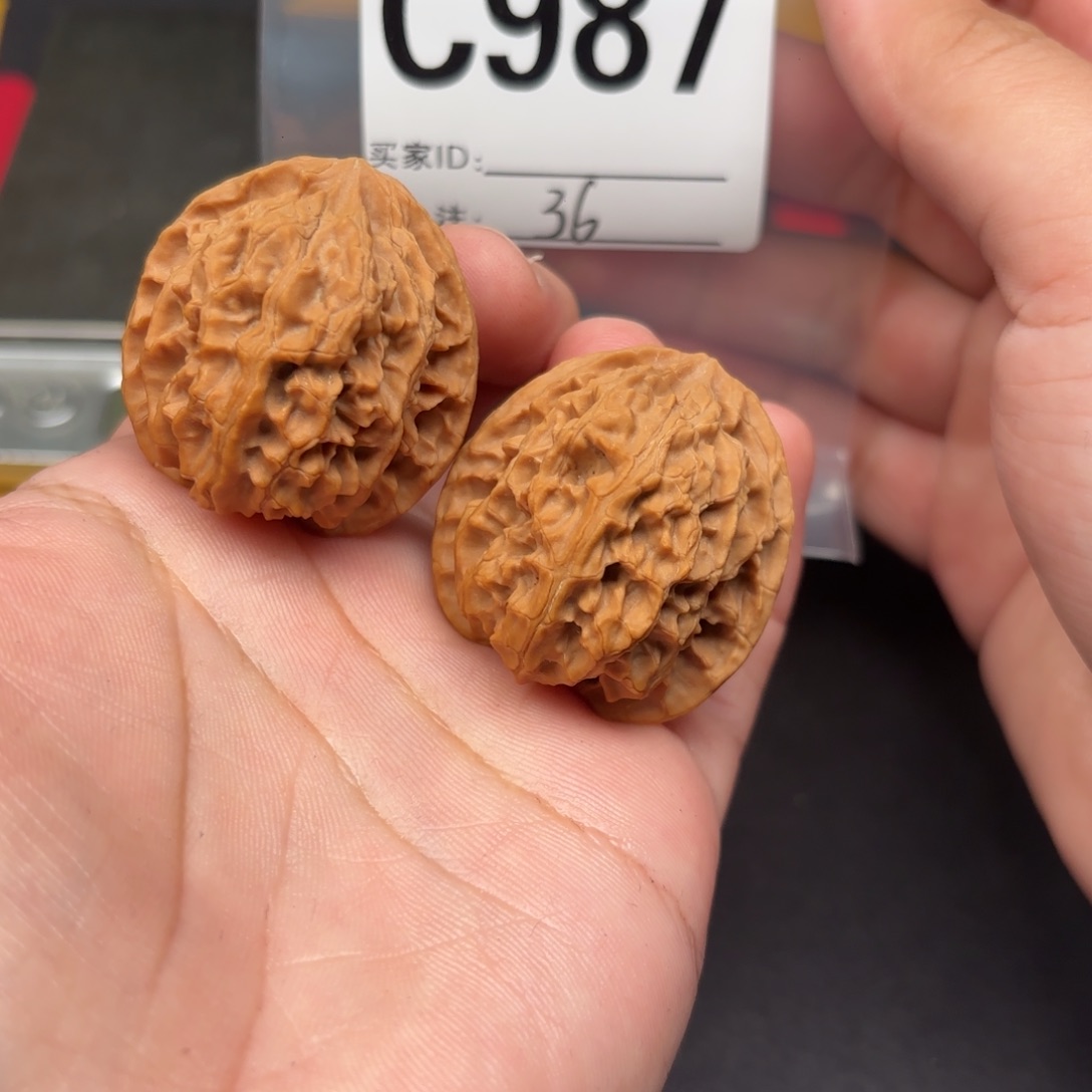 零***壹文玩核桃吊坠36苹果圆C987