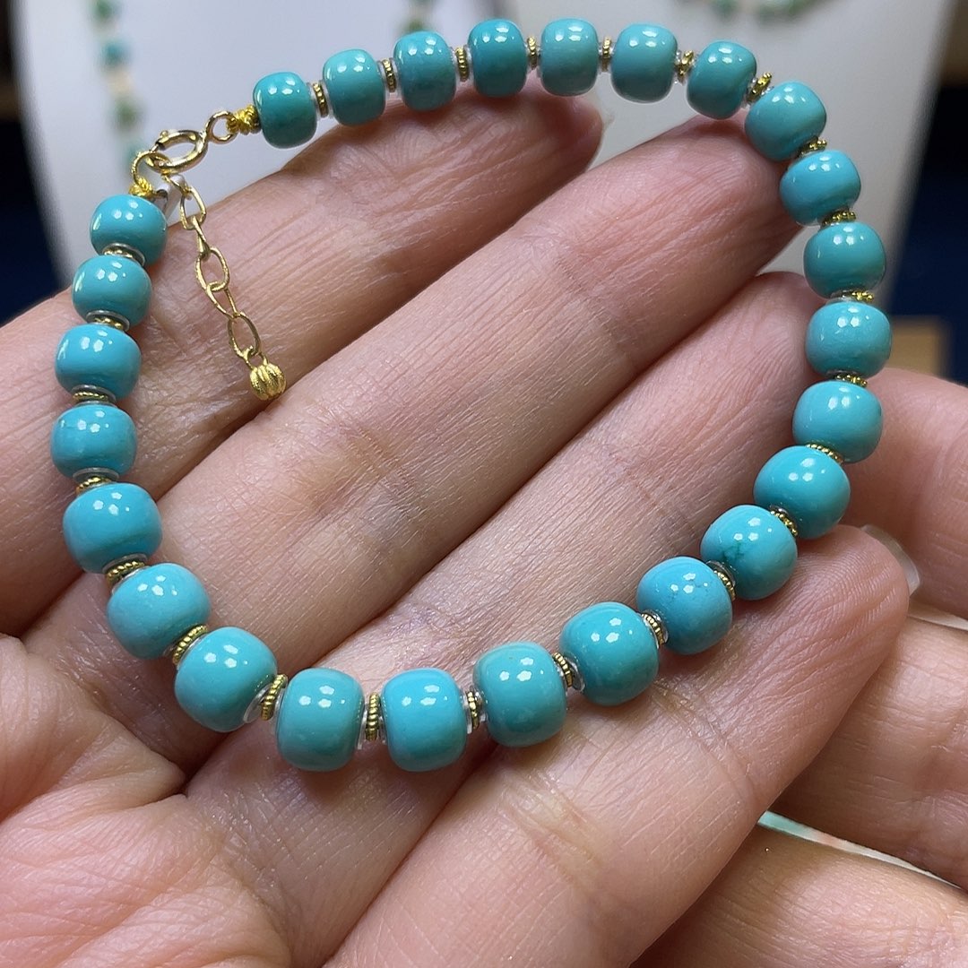 绿松石18K金镶嵌单圈