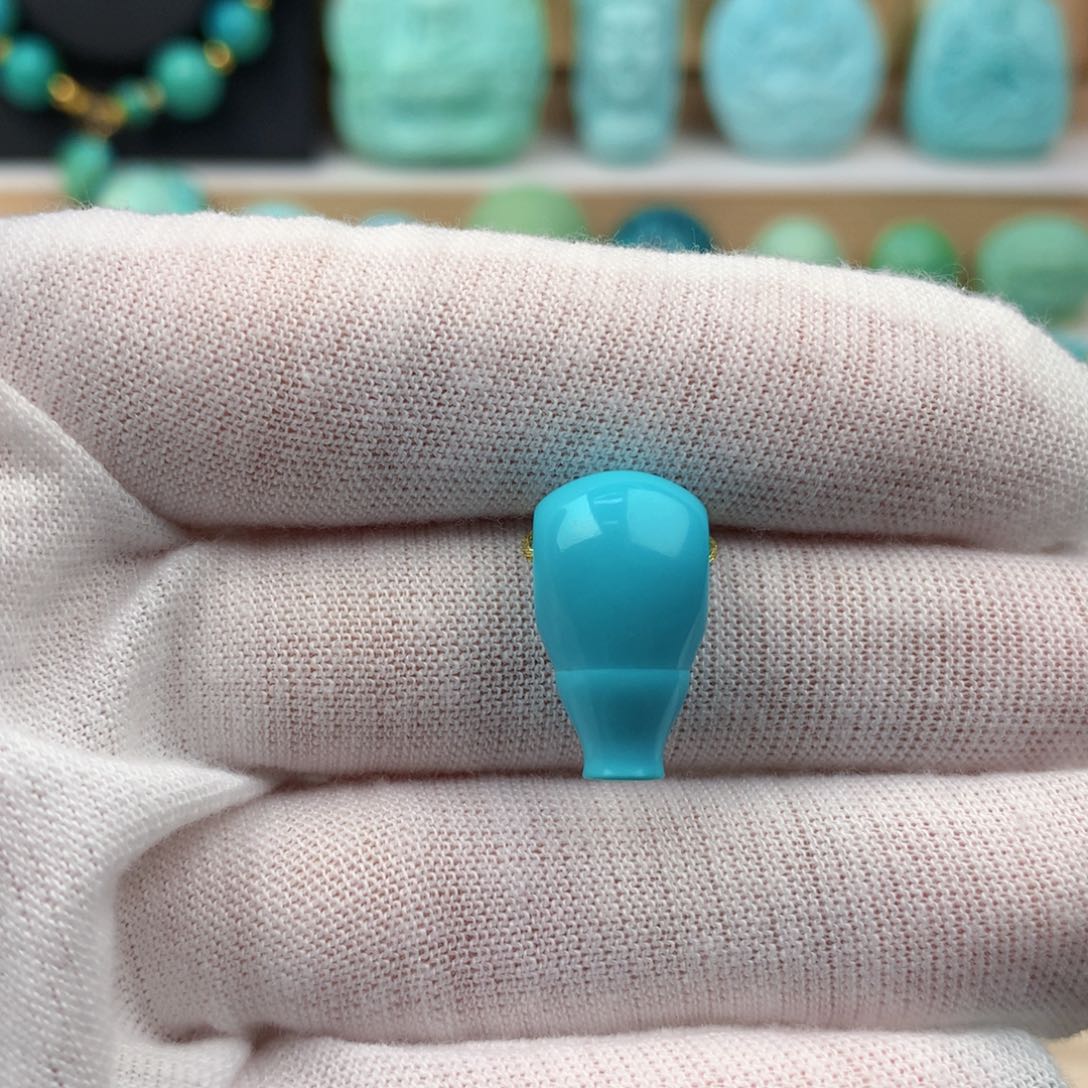 未镶嵌绿松石珠宝奇石10.3mm