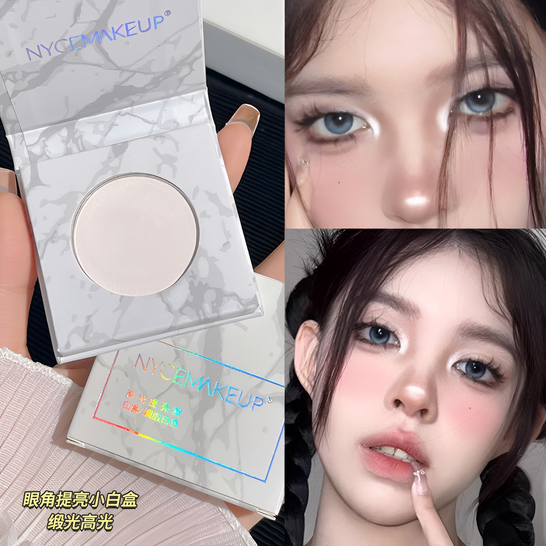 眼头提亮天花板！wt905平替小白盒Nycemakeup高光粉白缎光卧蚕鼻头